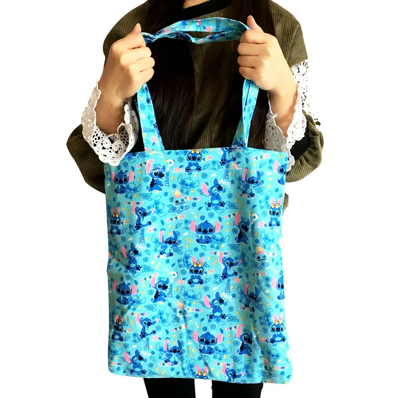 Стич Pom Purin модные аниме холщовые сумки на плечо мягкая сумка-мессенджер повседневная хозяйственная сумка для девушек Новинка
