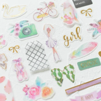 

Lovedoki Recovery Series Pre-cut Card Sticker Projet Life Planner Scrapbooking Decorative Accessories Stationary Stickers 52pcs