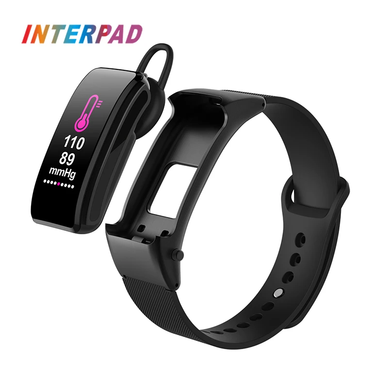 

New Interpad Sport Men Smart Watch For Android iOS Phone With Earphone Heart Rate Monitor Women Smartwatch Refuse Answer Call