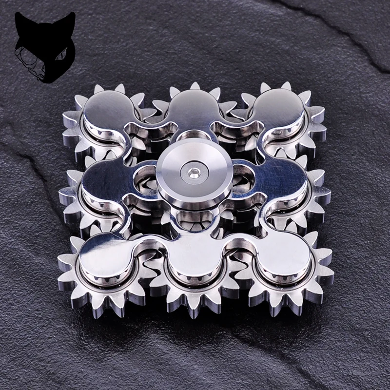 

9 Teeth Linkage Fingertip Gyro Kids Adults Hand Spinner Sensory Tri Desk Focus Toy Fingertip Gyro Toy Anti Stress Toys