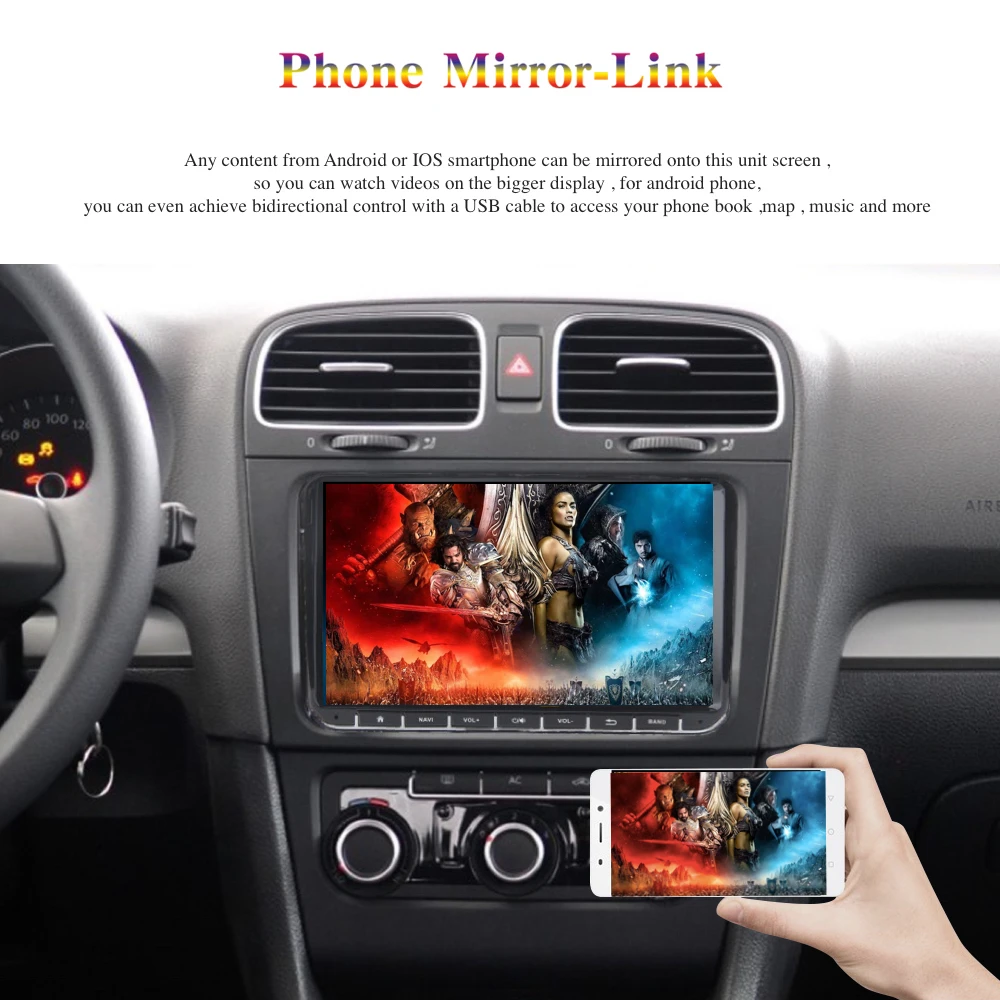 Android 9.0 Car Radio 2 Din GPS Navi for GTI Jetta Golf Polo Passat Tiguan Touran Seat Leon Altea PX6 DSP IPS HDMI 4Gb+64Gb WIFI