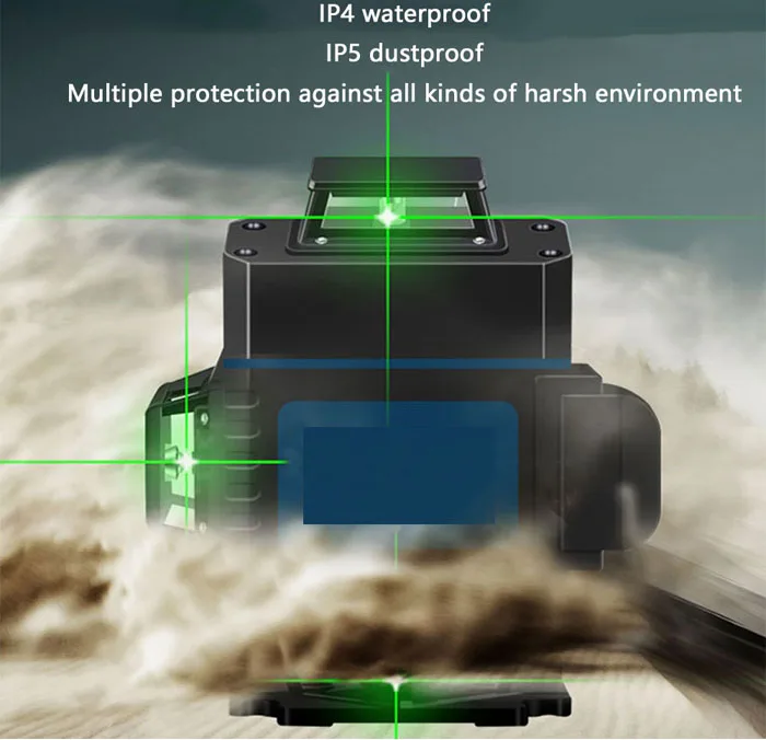 16 линий 4D зеленый лазерный уровень литиевая батарея* 2 самонивелирующийся 360 Горизонтальные и вертикальные поперечные линии супер мощный зеленый лазерный луч