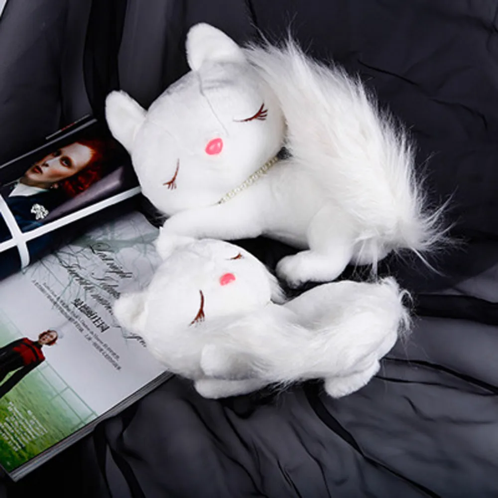 

Lovely Simulated Animal Fox figurine Fox Plush Toy Big Soft Cartoon White Fox