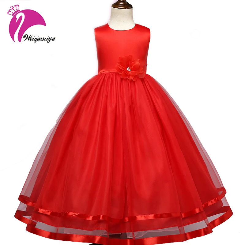 Children Girls Dress New Brand Summer Fashion Sleeveless Floral Bowknot