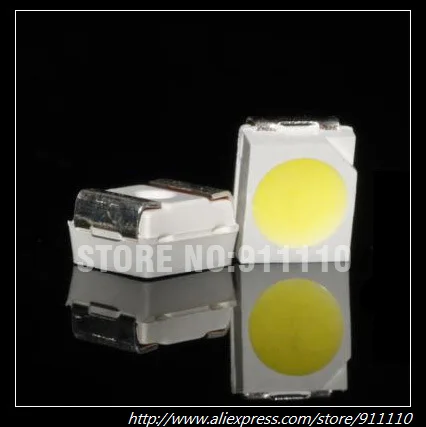 1000 шт./лот 3528 SMD Led холодный белый 6000-6500 K супер яркий 7-8lm | Лампы и освещение