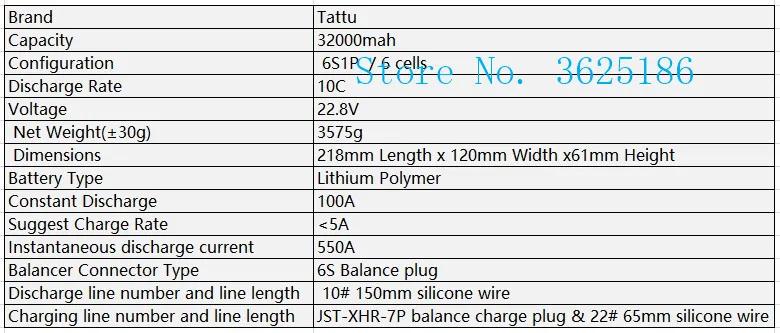 TATTU 32000mAh 22,8 V 6S LiPO аккумулятор 10C для большой нагрузки Multirotor FPV Дрон гексакоптер октокоптер