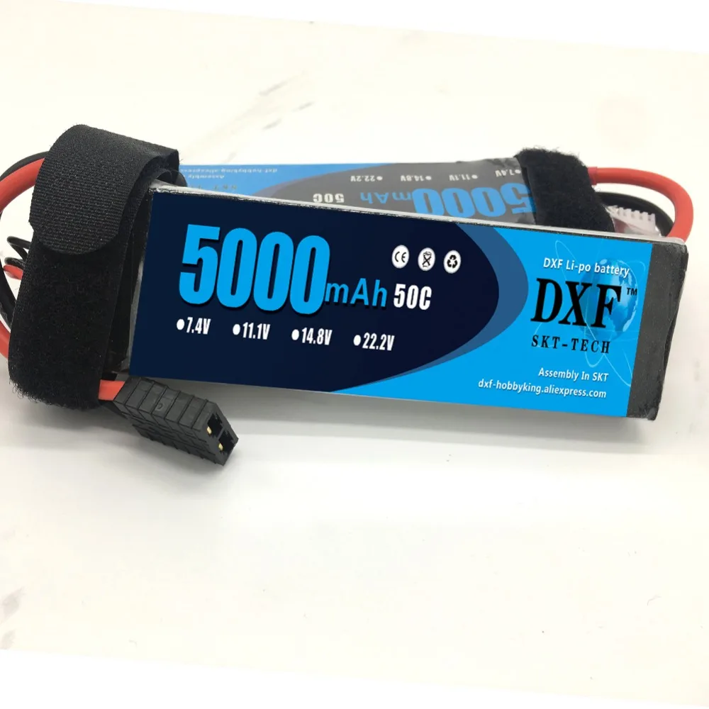 Литий полимерный аккумулятор DXF RC 7 4 в 5000 мАч 50C 100C 2S для AKKU автомобиля лодки