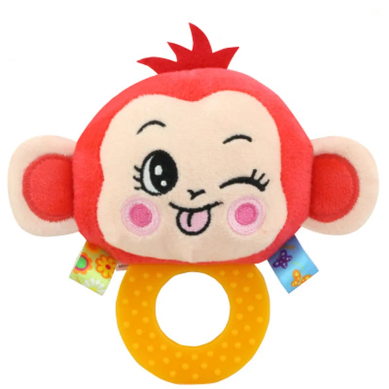 Infant Baby Plush Stuffed Toy Hand Grasp Teethers Cute Animal  Newborns Early Development Boys Girls Gift