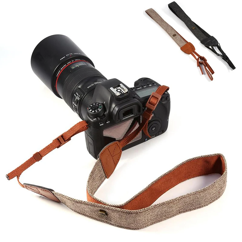 Универсальный Регулируемый хлопковый кожаный плечевой ремень для камеры sony/Nikon SLR Аксессуары для камеры