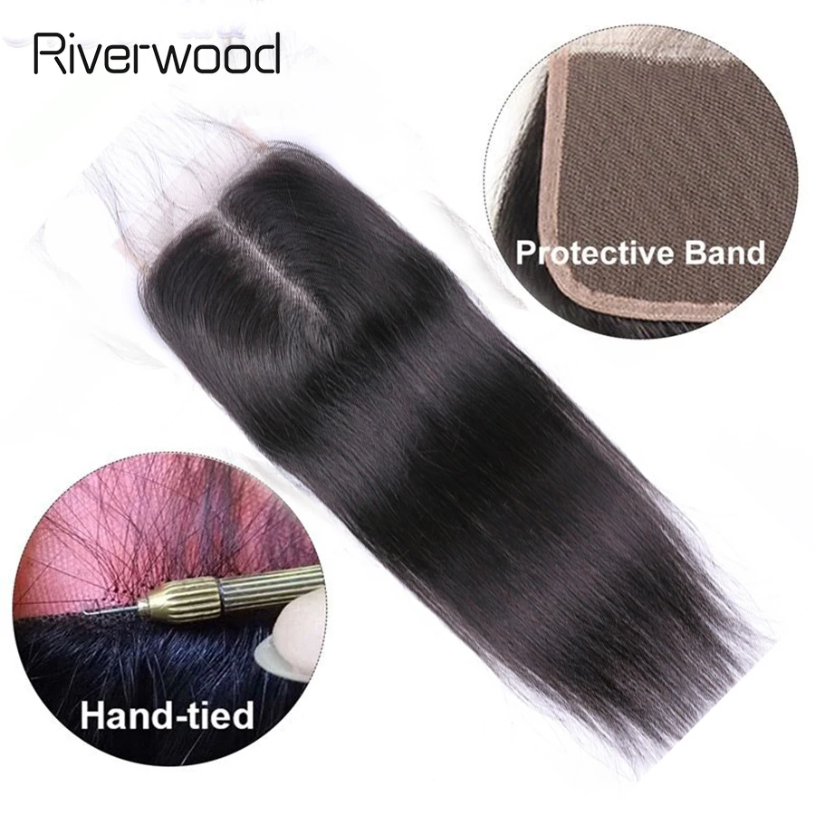 Riverwood Straight Hair 3 Bundles With Lace Closure Brazilian Human Hair Weave Bundles With 4*4 Closure Remy Hair Extension Riverwood Straight Hair 3 Bundles With Lace Closure Brazilian Human Hair Weave Bundles With 4*4 Closure Remy Hair Extension