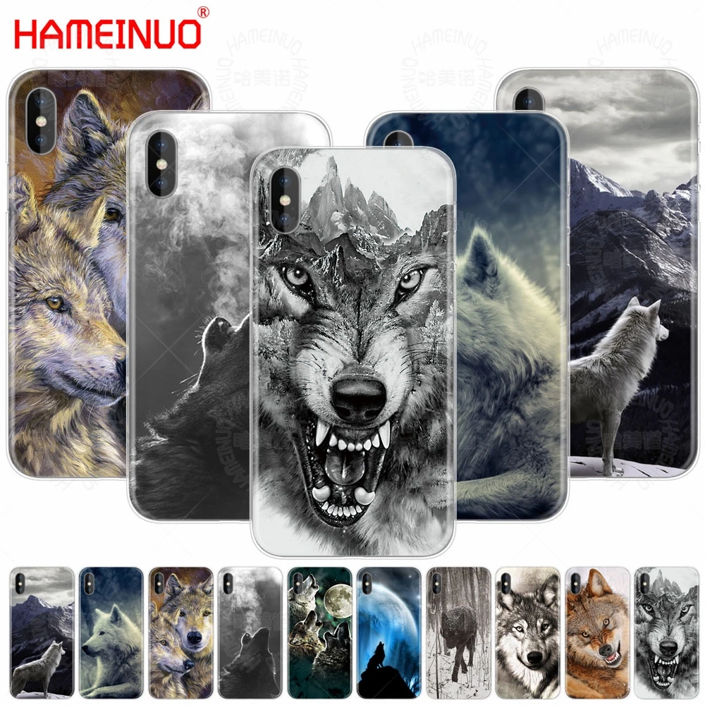 

wolf animal hard plastic phone Cover case for iphone X 8 7 6 4 4s 5 5s SE 5c 6s plus 10 back cover iphone 6s case iphone 5