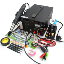 Паяльная станция Saike 909D 220 В 110 в 700 Вт, станция горячего воздуха+ паяльник+ источник питания постоянного тока, 3 в 1, электрическая паяльная станция