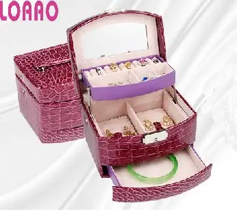

Birthday Gift jewelry box case new gift organizer box fashion storage jewellery box holder for ring Necklace