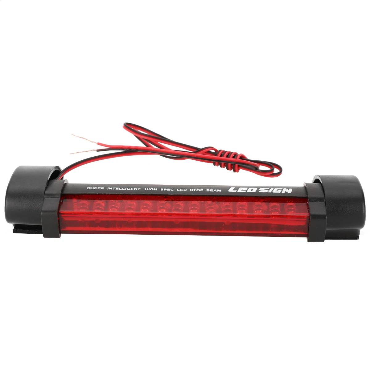 Mayitr 1pc Red Universal High Mount Stop Tailgate Lamp 12V 14LEDs Car 3rd Third Brake Rear Tail Light for Car Signal Lights