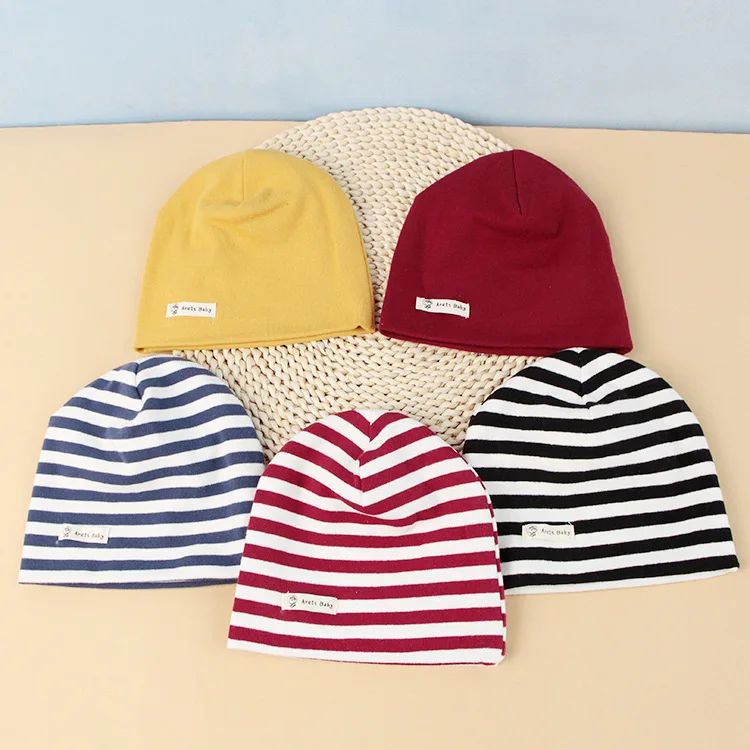 2018 Autumn Winter Baby hat Solid colors Beanies hats for baby Cotton new born baby hat infant caps toddler caps baby headscarf (8)
