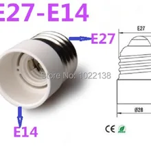 20 штук E27 для E14 светодиодный edison винт гнездо адаптера цоколь лампы E27-E14 настенный светильник удлиненная Люстра держатель лампочки в форме свечи конвертер
