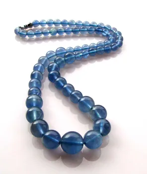 

Natural Blue Fluorite Round Beads Necklace Women Jewelry accessories Suitable for weddings parties Valentine's birthday gift