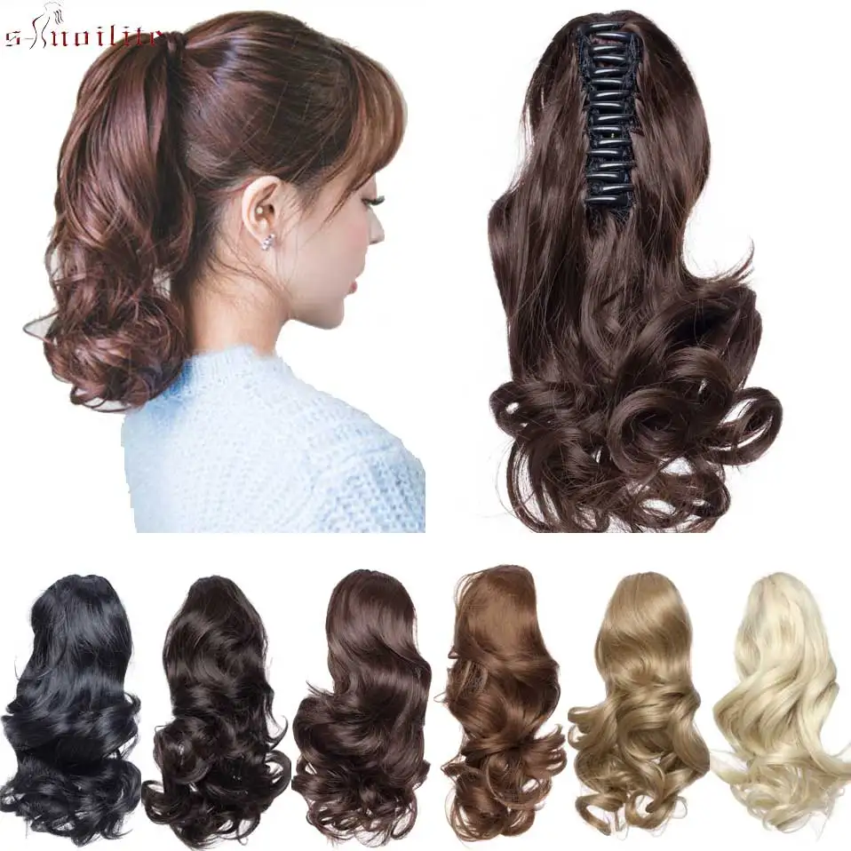 Buy S noilite 12" Wavy Curly Synthetic Ponytail Claw