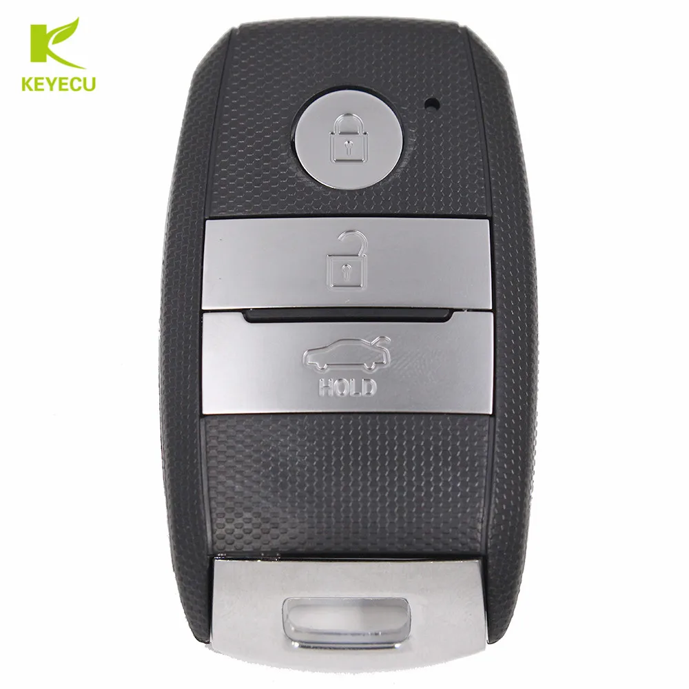 

KEYECU Replacement New Smart Remote key Shell Case Fob 3 Button for Kia K3 K5 + Uncut Blade