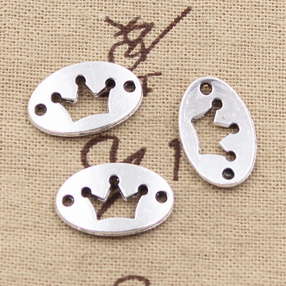 

8pcs Charms crown link connection 13x20mm Antique Making pendant fit,Vintage Tibetan Silver,DIY bracelet necklace