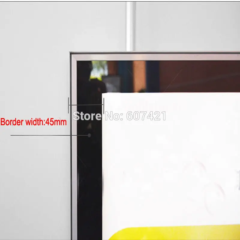 16x2" двойные боковые дисплеи накладные подвесные магнитные алюминиевые рекламные светодиоды светильник коробки