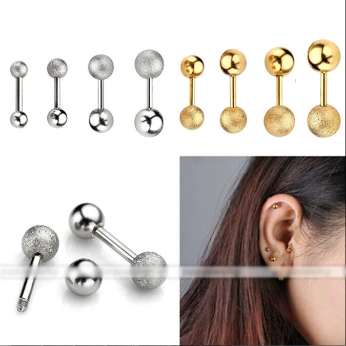 SPARKLING STAR CARTILAGE TRAGUS EAR PIERCING BARBELL STUD JEWELRY 18G 1//4/"