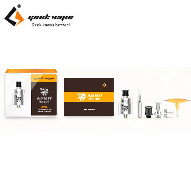 Электронная сигарета Geekvape Ammit MTL 100% оригинал 22 мм RDA капельный наконечник