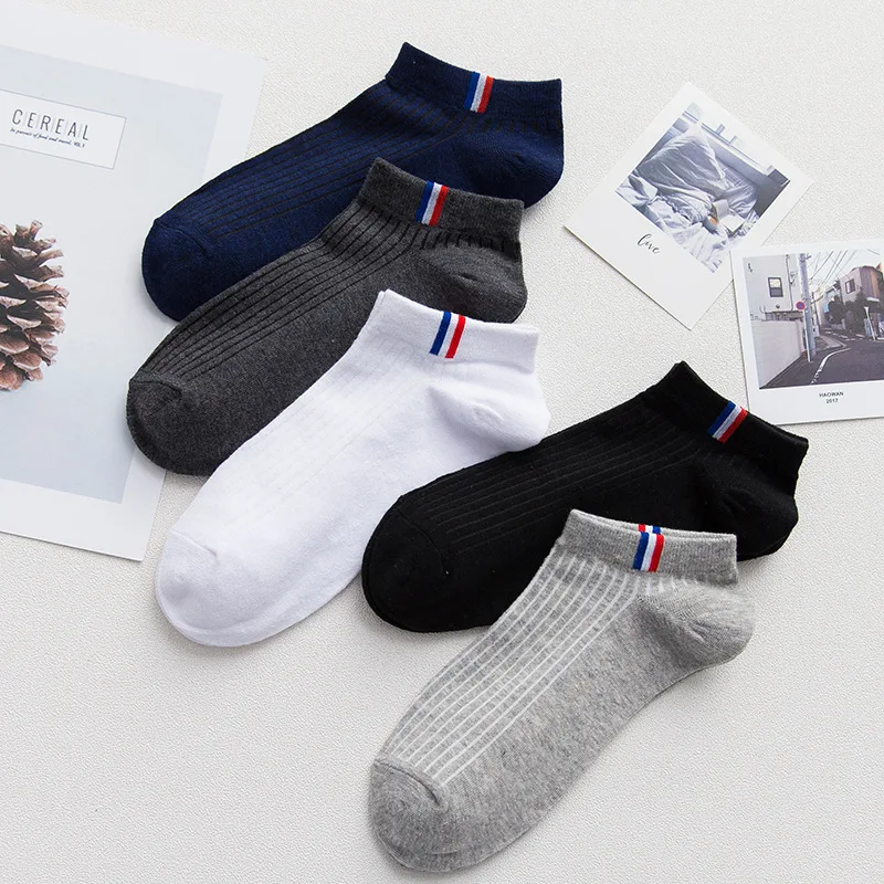 

2019Men Business Socks Cotton High Quality Casual Winter Black White Color Comfortable Breathable stripe fashion funny sock