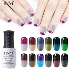 HNM 8 мл изменение температуры Цветной Гель-лак для ногтей замачиваемый Лаки Хамелеон термо лак длительного действия искусство УФ маникюрный лак