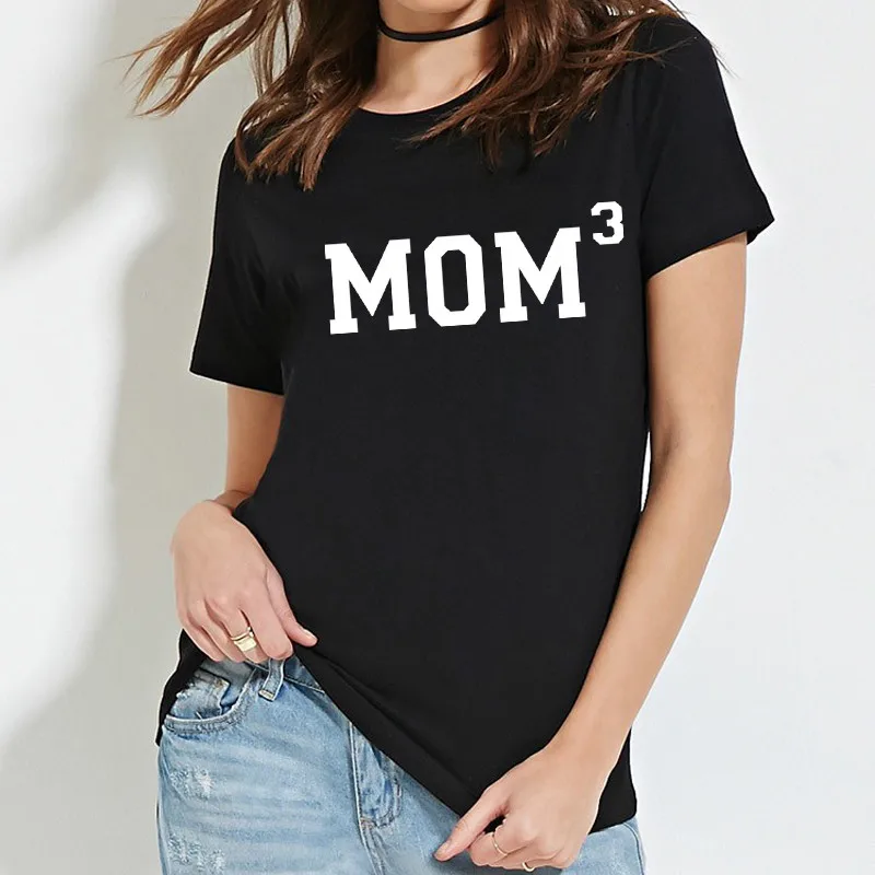 

New Design Pregnancy Announcement T Shirt Mom 3 Print Women Top
