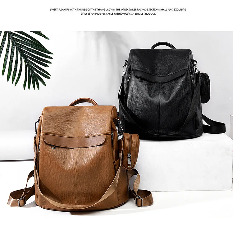 grande capacidade bolsa feminina mochila à prova