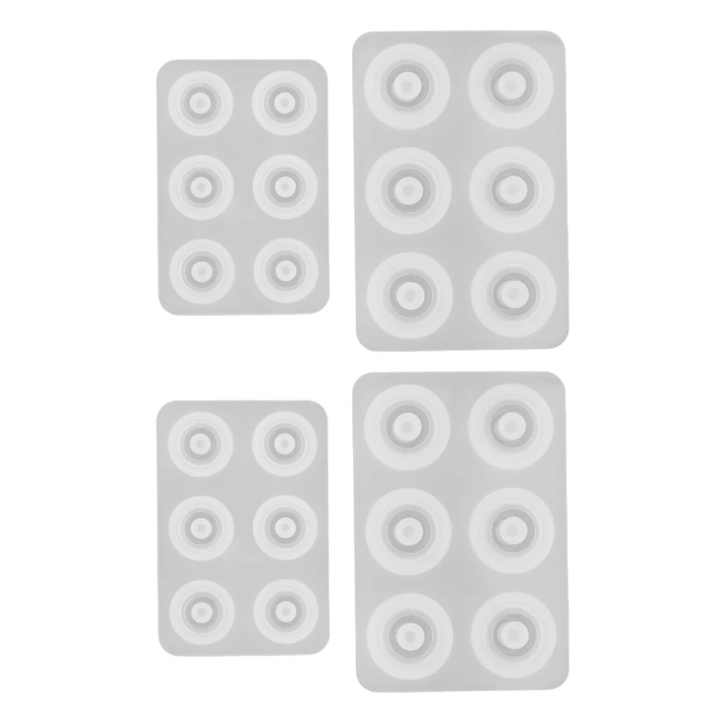 4 Set Transparent Round Large Hole Silicone Beads Mould European Beads DIY Epoxy Jewelry Mold Resin Molds for Jewelry Findings