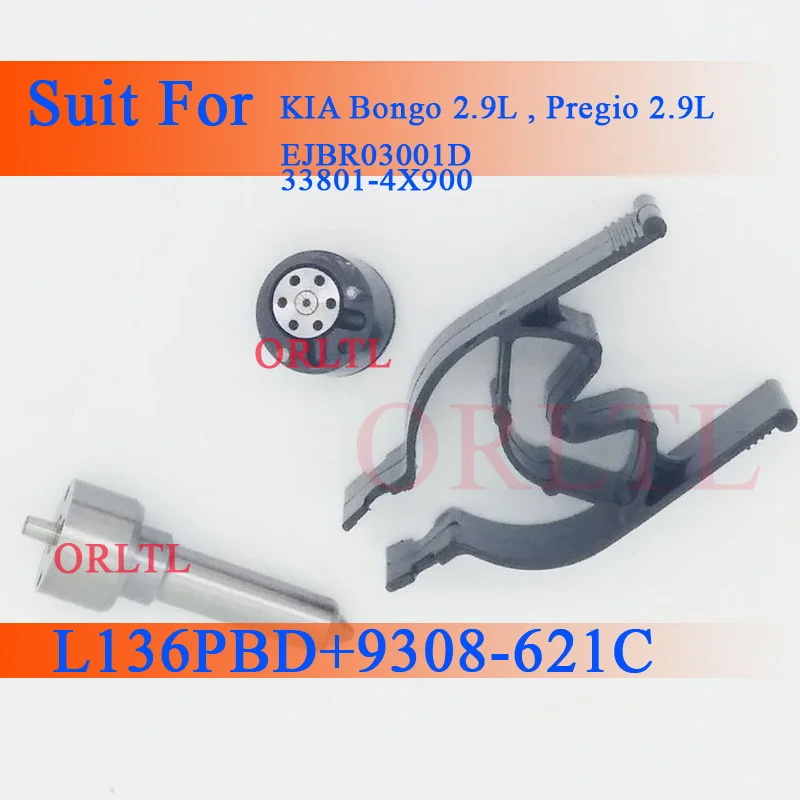 Common Rail дизельный инжектор ремонтные комплекты сопла L136PBD+ 9308-621c(7135-660) для EJBR03001D, EJBR02501Z(33801-4X900