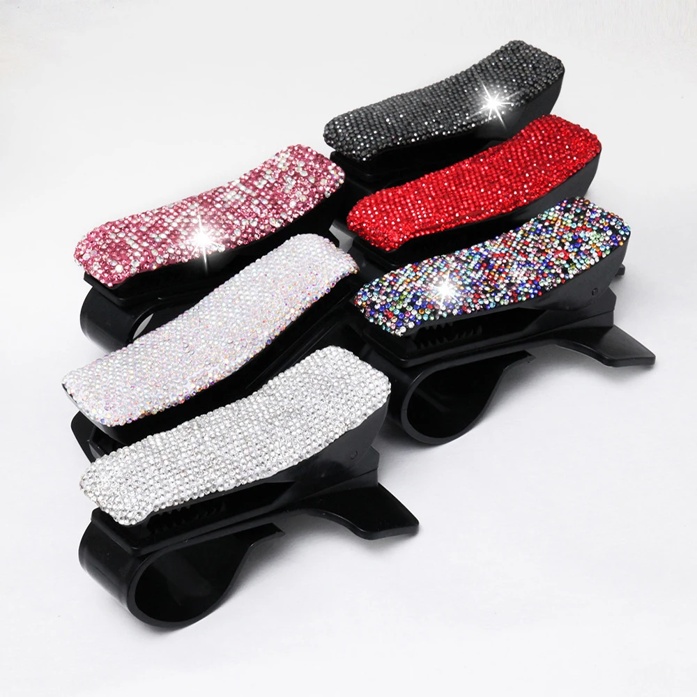 

360 Degree New Car Phone Holder Crystal Rhinestone Universal Mobile Navigation Bracket Car Interior Accessories For Women Girls