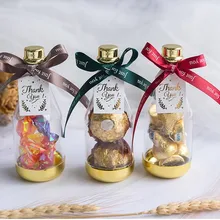 50 шт. для вечеринок, на подарок, для конфет, коробка под заказ, имя и дата на бирке, прозрачная пластиковая милая лента, бутылка, подарок для гостей