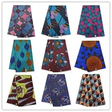 Новинка полиэстер воск печатает ткань Анкара BintaReal воск высокого качества 6 ярдов африканская ткань для вечерние платья 1401-19