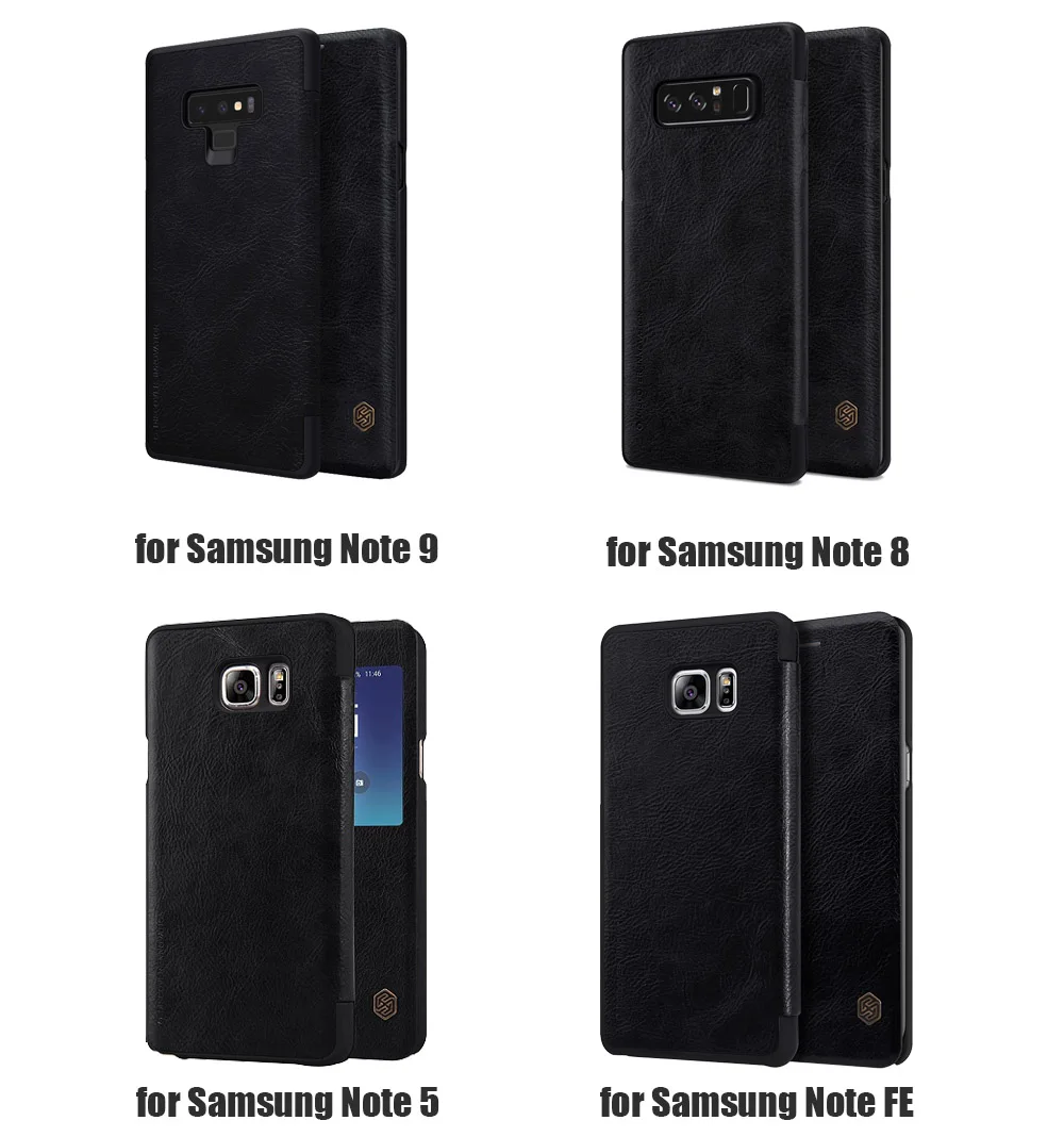 for Samsung Galaxy Note 9 Case Nillkin Qin Business Note9 Flip Leather Case for Samsung Galaxy Note 9 8 7 5 FE Luxury Phone Case 1
