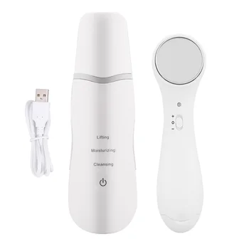 

Ultrasonic Photon Skin Scrubber Facial Peeling Pores Deep Face Cleaning Cleaner+ Ion Facial Whitening Lifting Skin Care Massage