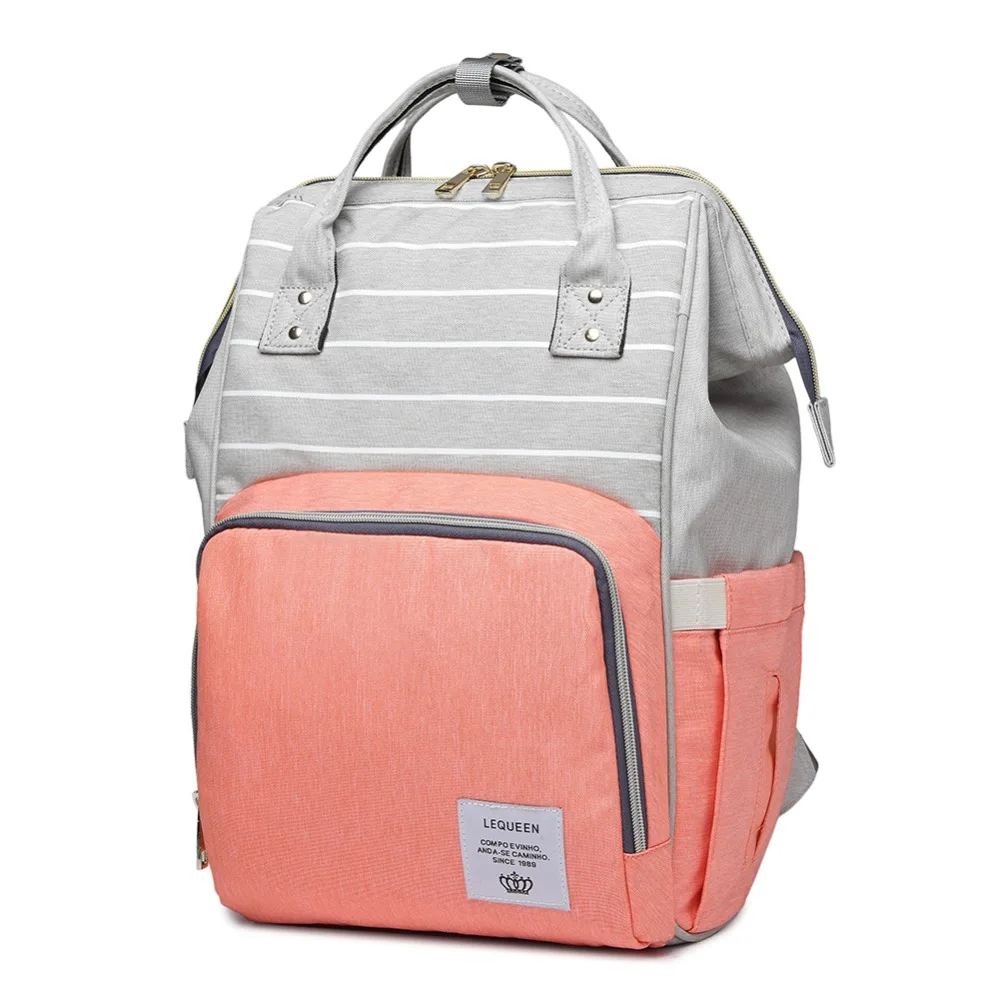 

Fashion Mummy Maternity Nappy Bag Large Capacity Baby Bag Travel Backpack for Mummy Stripe Diaper Bag Nursing Bags for Baby Care