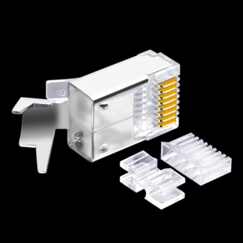 CNCOB Cat6 FTP с зажимом Ethernet коннектор RJ45 модульный Кристальный штекер гигабитный 8P8C