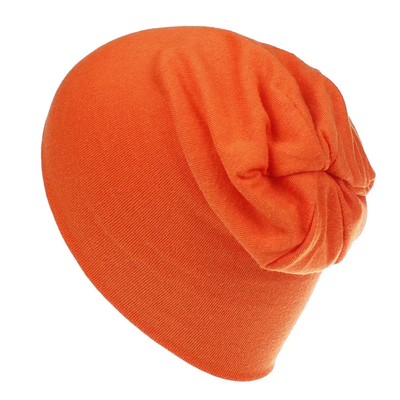 Трикотажные Шапки для новорожденных милые однотонные Хлопок Skullies вязание крючком Кепки s для мальчиков и девочек Теплая осень мягкая шляпа Дети вязать Кепки - Цвет: Orange