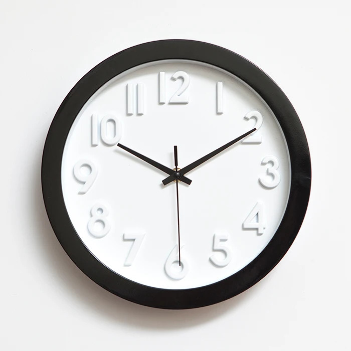 

10" mute wall clock with Arabic numerals Clock dial Modern brief quartz clock Home decoration