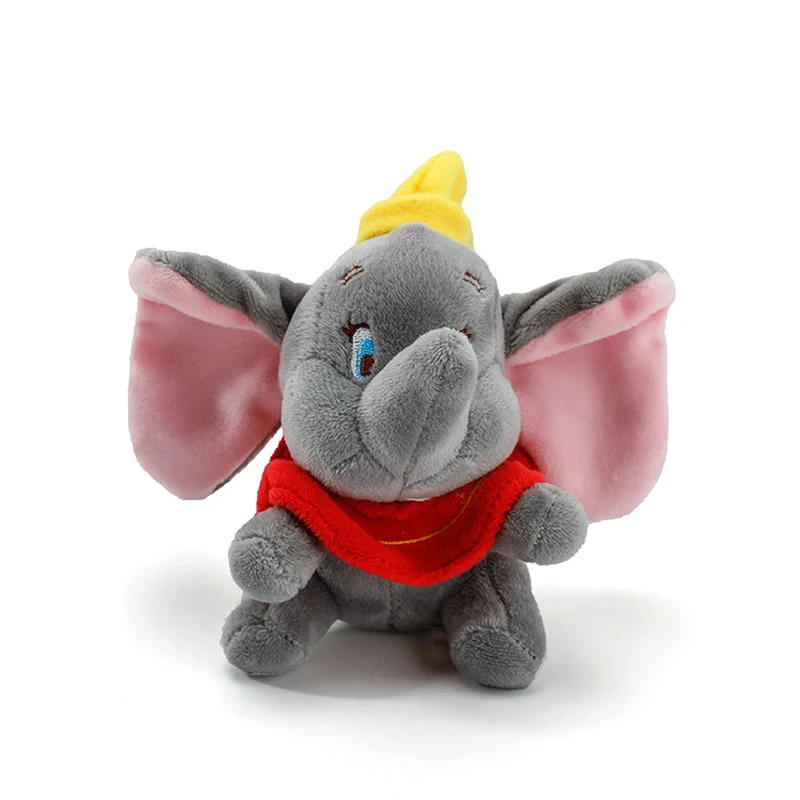 

12cm Cute Dumbo Stuffed Animal Plush Toys Small Pendant Lovely Peluche Cartoon Elephant Doll Presents for Children Key Chain