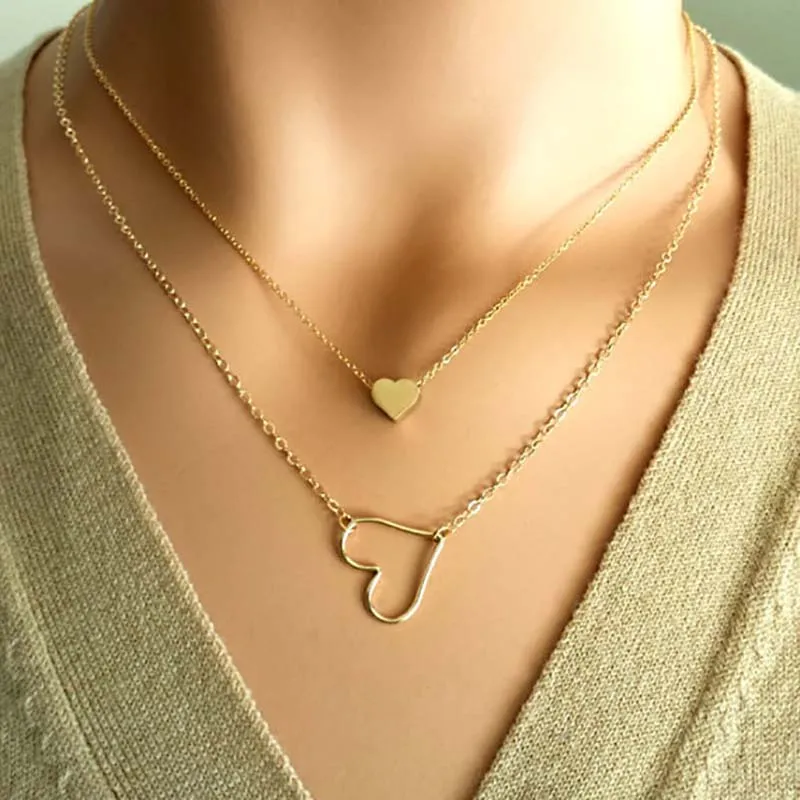 

Surou Western Ornaments Fashion Geometry Heart Shape Personality Female Pendant Boho Bijouterie Street Snapshots