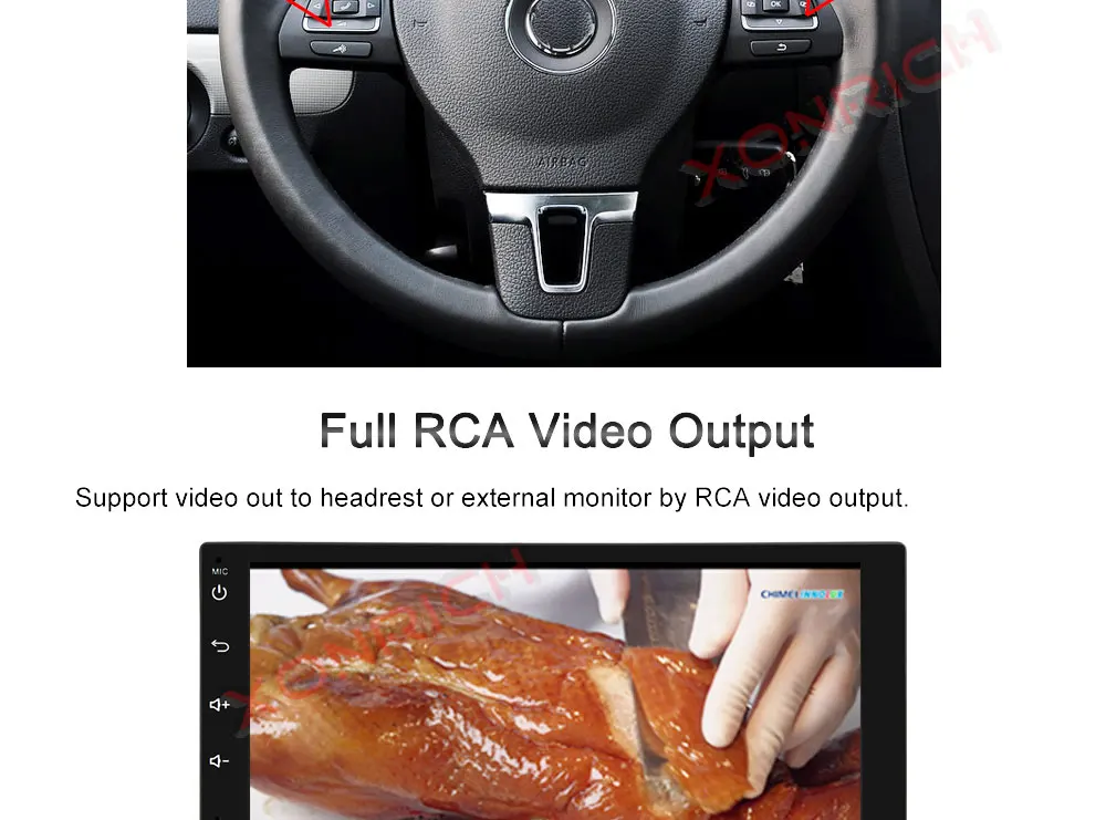 Excellent 7 inch Android 8.1 Universal Car Multimedia Radio Player Stereo Head unit Steering Wheel NO DVD Quad Core Wifi GPS Navigation 10