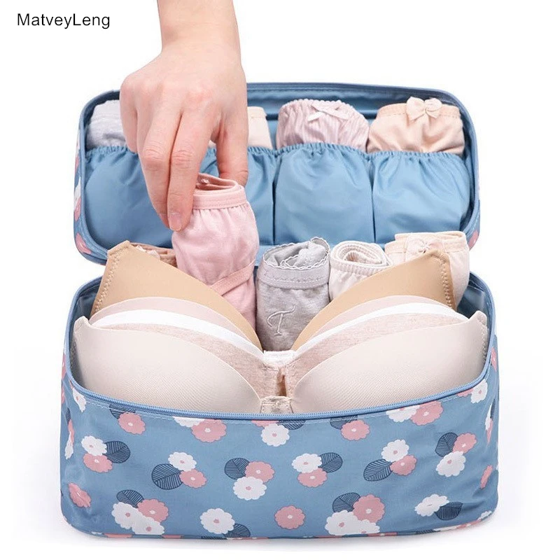 

2018 Hot New Makeup Bag Travel Bra Underwear Organizer Bag Cosmetic Daily Supplies Toiletries Storage Bra Bag Case Free Shipping