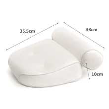 1 шт., противоскользящая 3D подушка для спа, дышащая, для дома, для ванны, для головы, для шеи, для отдыха, расслабляющая, 4, на присоске, распродажа
