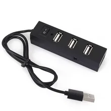 4 порта USB 2,0 хаб-конвертер с Swithch USB адаптер сетевой универсальный разъем прочный Умный Выключатель питания usb-концентратор