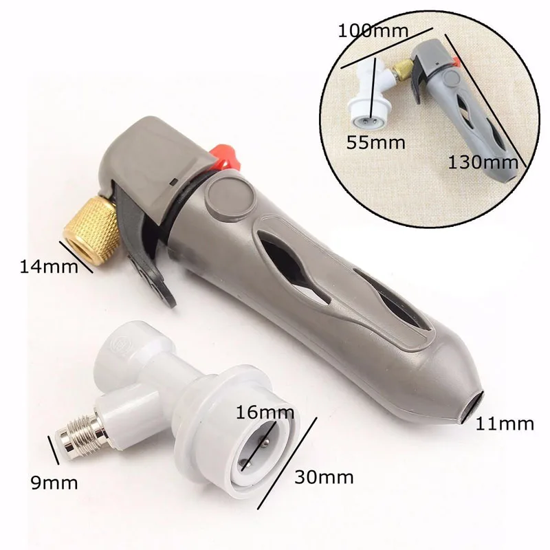 CO2 Keg Charger CO2 Regulator Draft Beer Wine Dispenser With Ball Lock Fitting Homebrew for Bar Kitchen Beer Tools