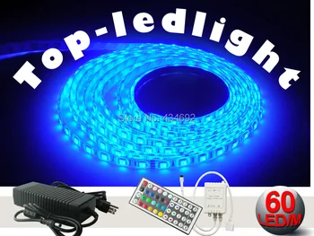 

5M Waterproof 5050 RGB Flexible LED Strip Light 300SMD + 44key Controller + DC24V 5A Power Supply Free Shipping